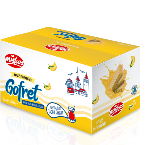 Muz Kremalı Gofret