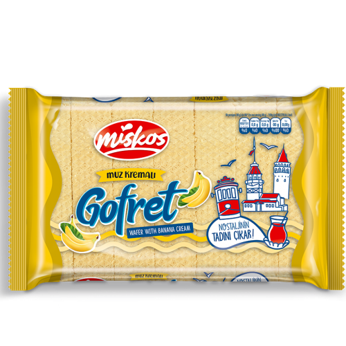 Muz Kremalı Gofret