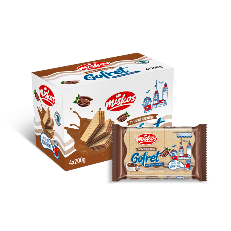  Kakao Kremalı Gofret (4x200g)